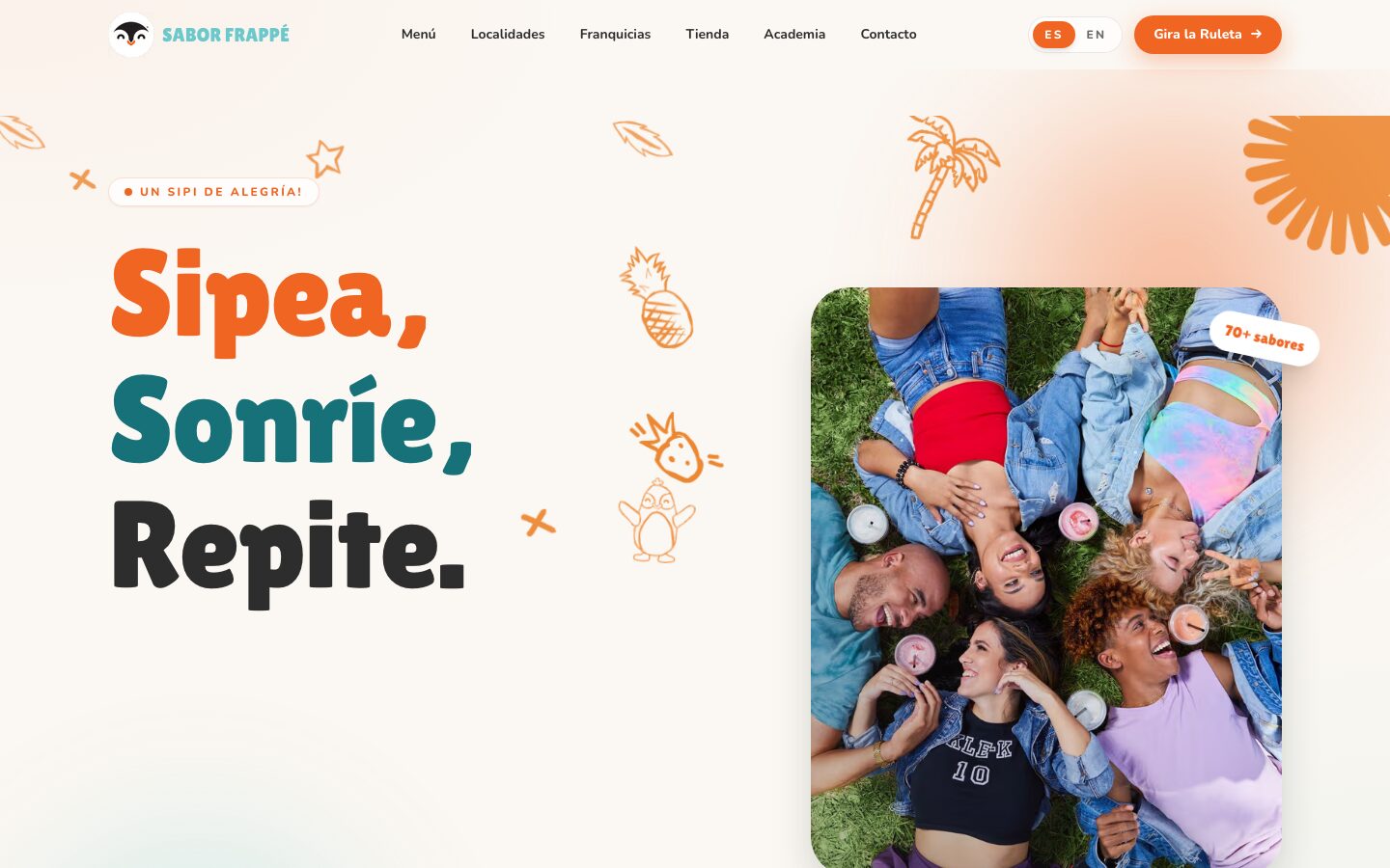 saborfrappe.com · sitio construido por Wupli