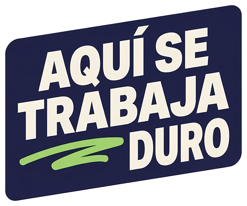 Sticker de Wupli: Aquí se trabaja duro